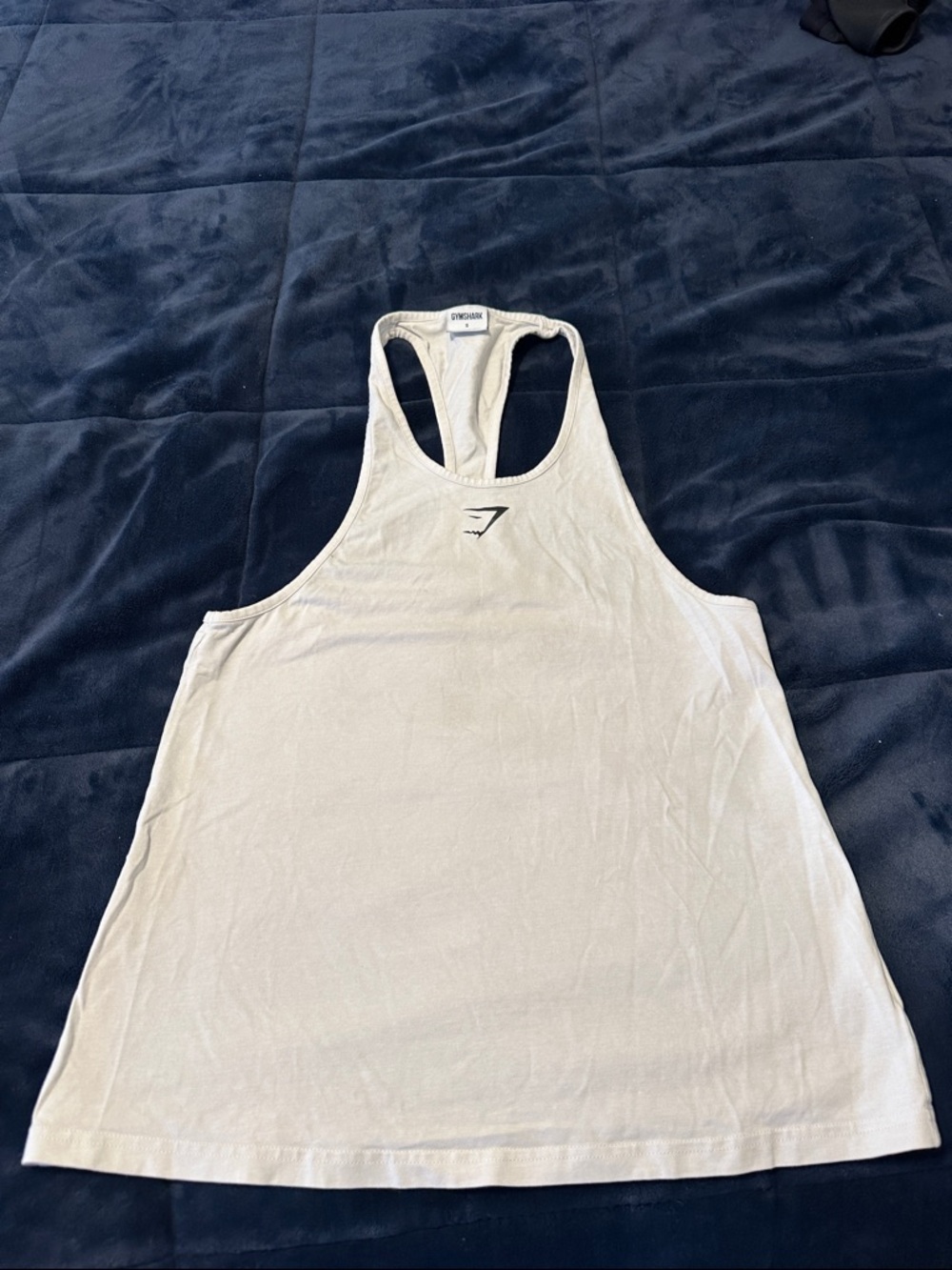 Gymshark  men’s White Racerback Tank Top